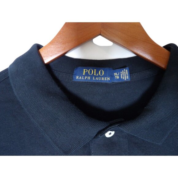 Men'a Ralph Lauren Polo Shirt Short Sleeve XL Soft Black Pony - Picture 2 of 3